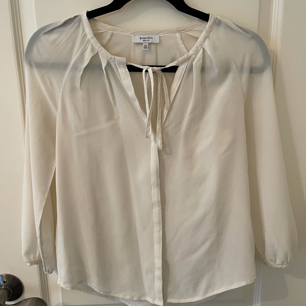 BABATON silk button up
